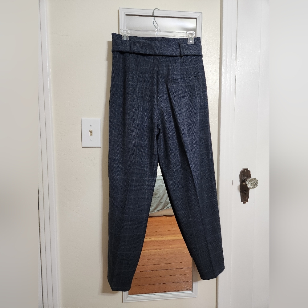 Mango Belt high-waist trousers - Plaid - Picture 10 of 12